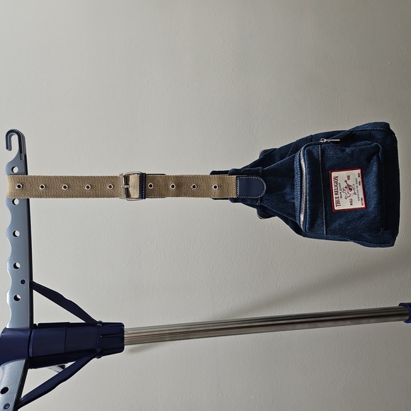 True Religion Blue Denim Crossbody Bag - Picture 3 of 14